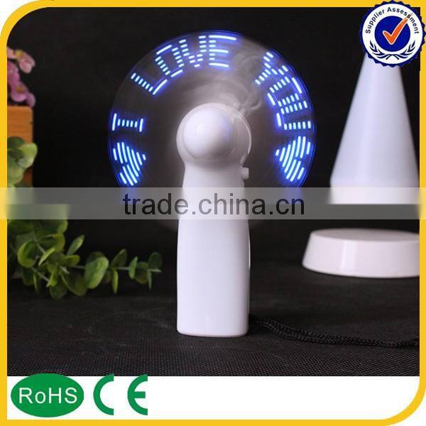 Factory custom portable rechargeable fan with led light