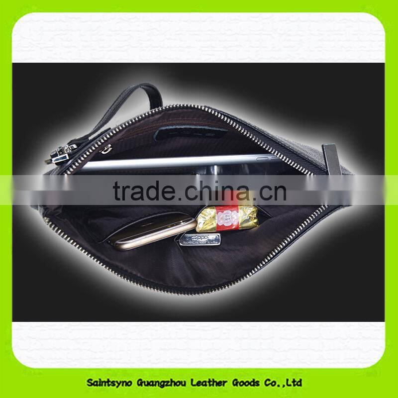 15696 Business man leather clutch bag with strap