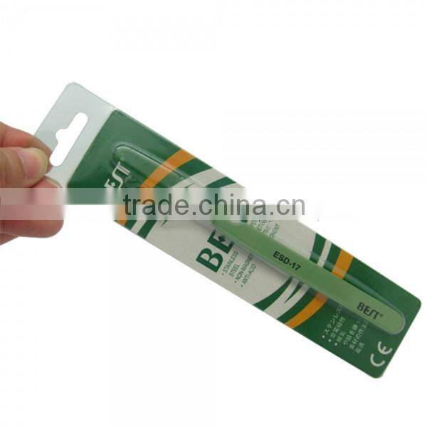 BST-EDS-17 Stainless Steel Anti-static Curved Tip Tweezers Curved Eyelash Extension Tweezers