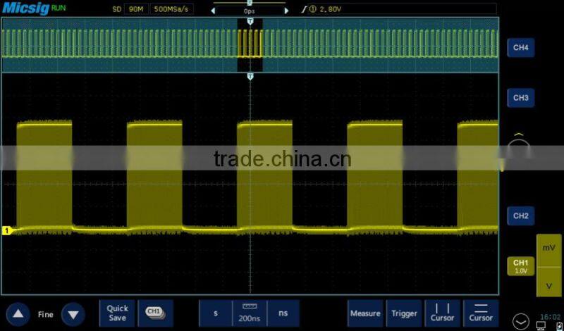 Shenzhen low price digital tablet oscilloscope 150MHz bandwidth DSO oscilloscope
