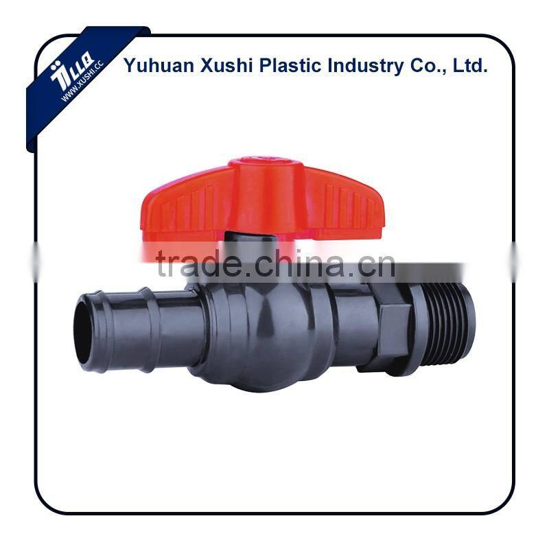 Plastic irrigation mini valve ABS handle PVC Body Straight water tap