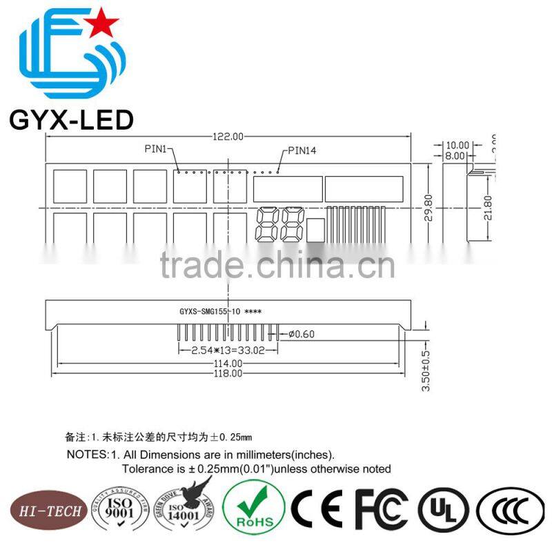 Good reliability yellow blue red color Custom Air conditioner digital LED display