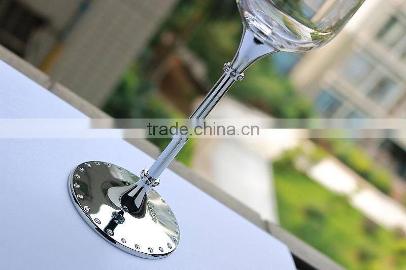 2015 new design lead free clear crystal 270ml wine glasses