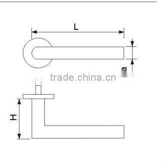 HL004 China factory Stainless steel tube lever handle door accessory(bedroom furniture handles//bakelite handle)