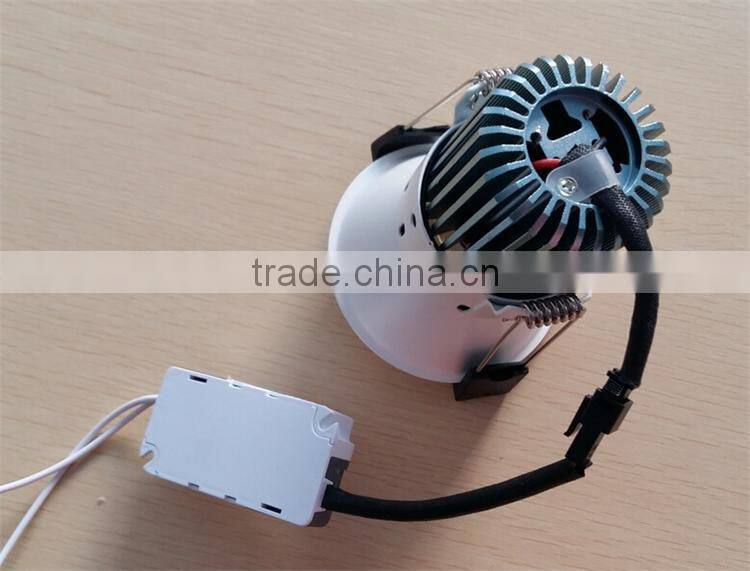 high CRI round recessed high power saa led downlight 12w