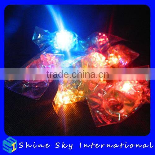 Light up flashing ring promotional gifts soft strawberry multicolors flashing ring