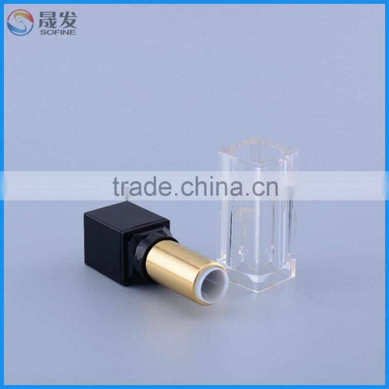 Sofine popular plastic empty lipstick container with transparent lipstick cap