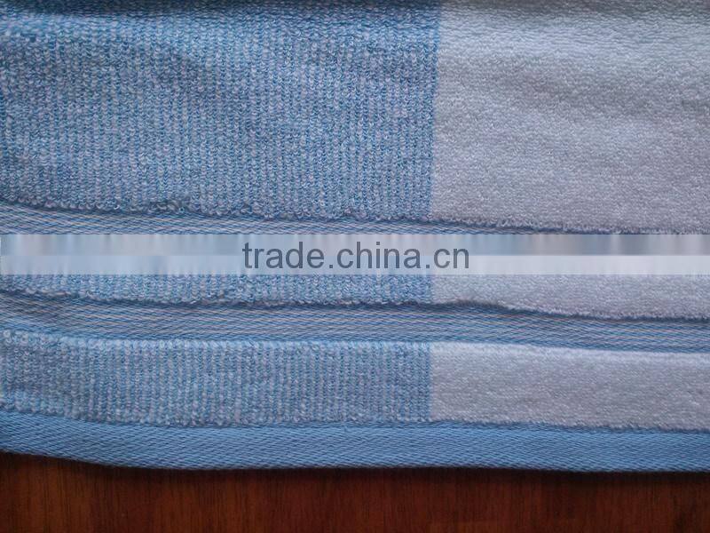 Satin Border Bamboo Cotton Bath Towel