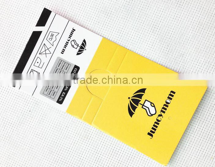 Customerized hangtag paper tag printing sock header card