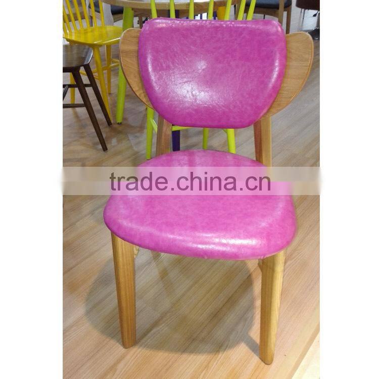 Leather And Wood Dining Chair/Dining Restaurant Chair/Leather Chair Wood Adirondack Chair