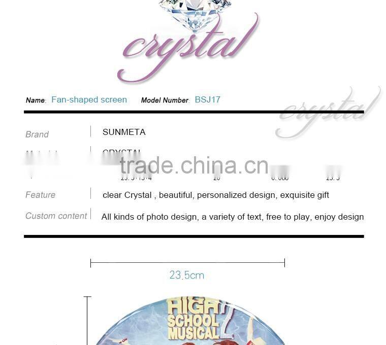 2016 Best Souvenir Gifts Fan-shaped Crystal
