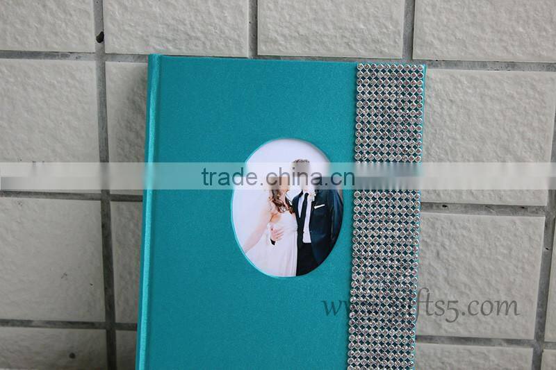 Elegant wedding guest book in handmade with bling rhinestone for best wedding gifts