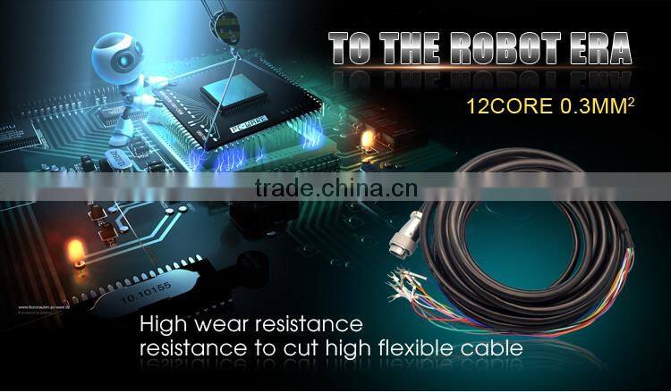 Male Head Factory Competitive Price Wholesale 12 Core Robot drag chain control cable