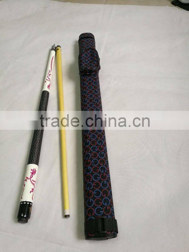 High quality Maple wood 57 inch 1/2 joint billiard pool cue with cue bag/ Pool cue set/ Factory promotion
