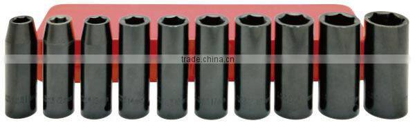 SIS-4401 Metal Box 1/2" CR-VA Steel Deep Impact Socket Set