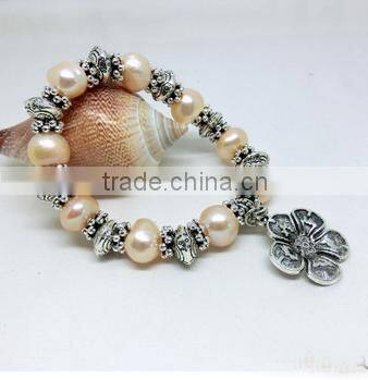 Wholesale handmade real natural bead pearl rosary bracelets