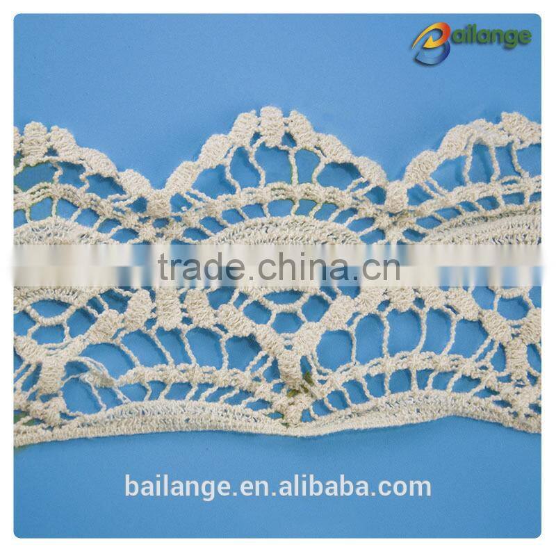 2015 Fashion decorative white embroidery fancy lace china flowers design for girl dess