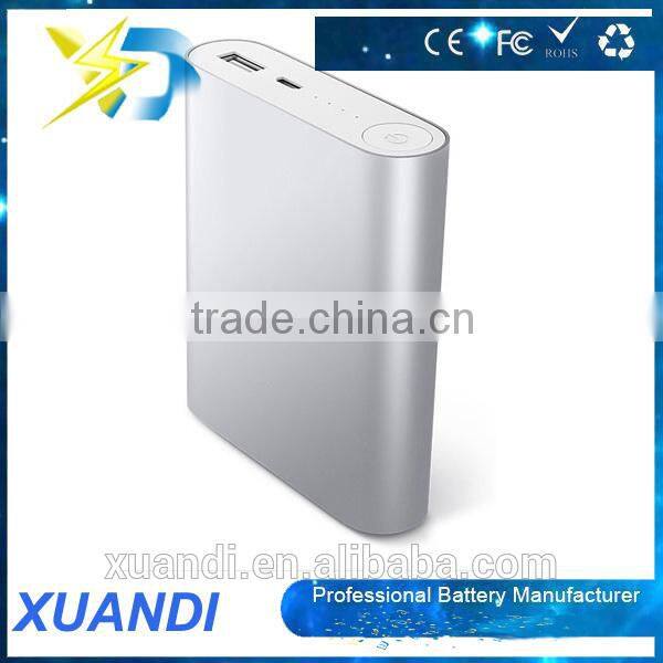 10400mah portable cell phone aluminum power bank for xiaomi