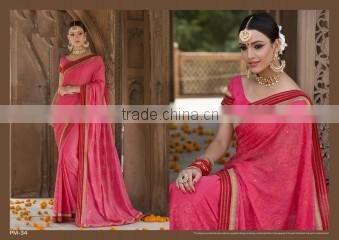 Concinnonous Pink Cotton Saree/designer sarees online shopping