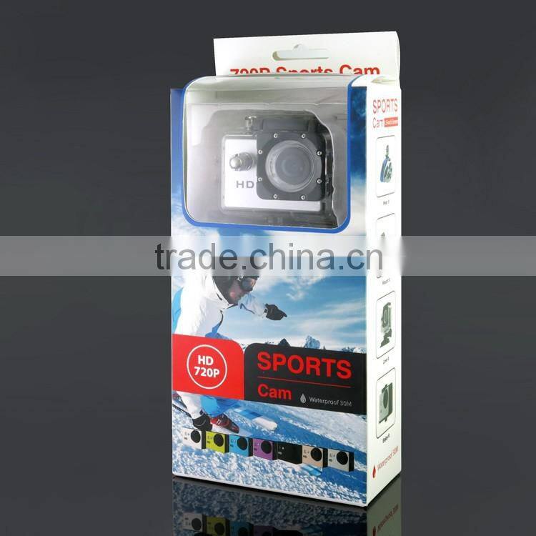 HD 720P Sport DV Action Camera 2.0" LCD 90 Degree Wide Angle Lens 30M Waterproof Mini Digital Camcorder