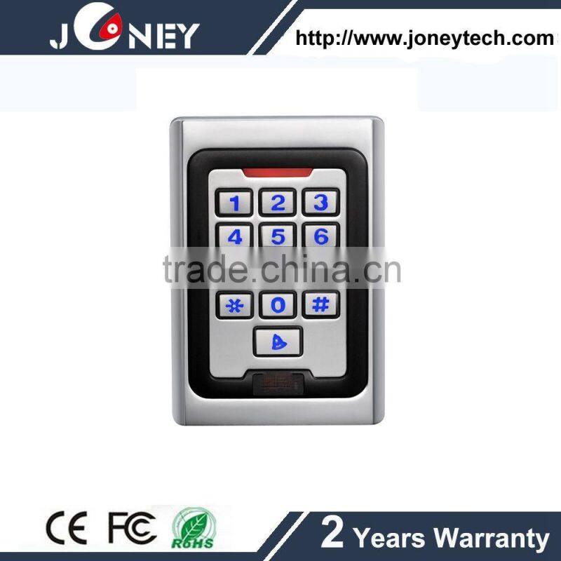 Waterproof Keypad Standalone metal Door Access Control keypad with back light