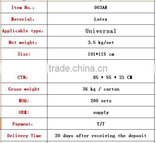 universal latex material car trunk mat