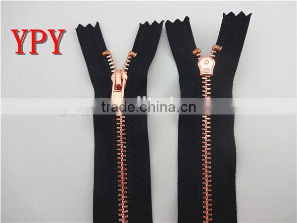 3# rose gold metal zipper C/E