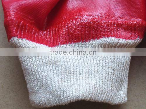 BSSAFETY red full dipped PVC gloves oil-resistant working gloves