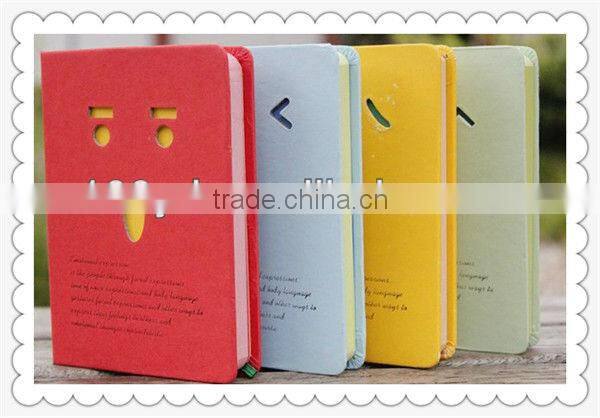 High quality Smiling design paper notebook printing