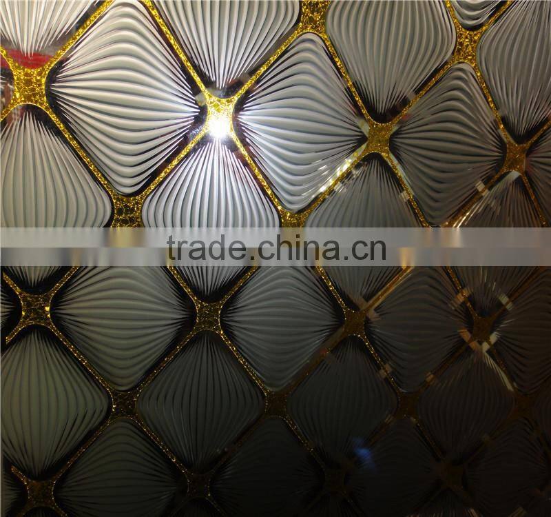 4-8mm Clear And Tinted Building Decorative Acid Etched Glass