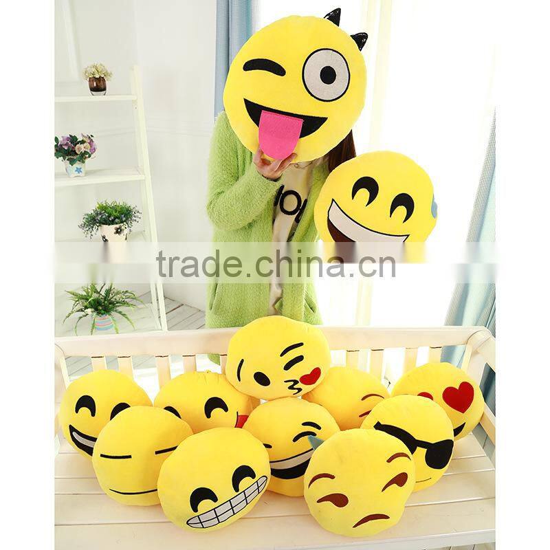 2015 new design emoji pillow, with polyester fiber filling