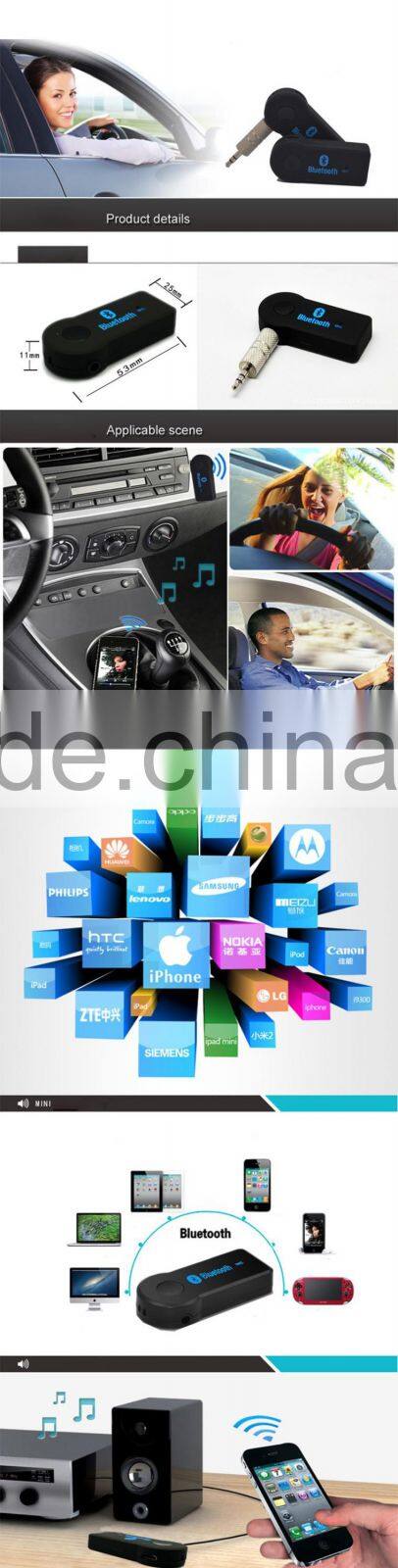 Hot selling micro bluetooth receiver wifi music receiver car bluetooth music receiver audio adapter to car aux / stereo