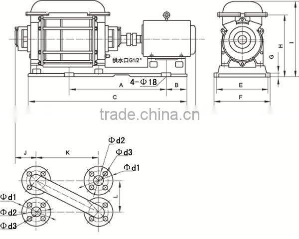 2BEA series liquid ring vacuum pumps, vacuum pump for sale