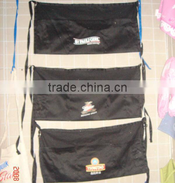 Wholesale black bar man half waist apron