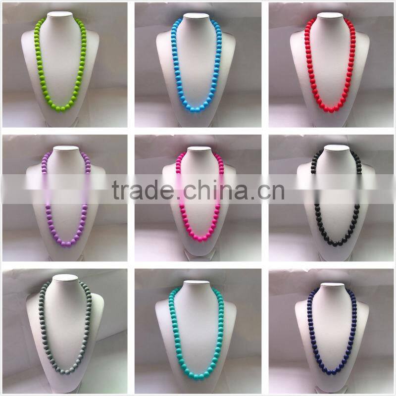 Baby&Mom Bead Silicone Necklace Teething/Nursing/Sensory Free Ship