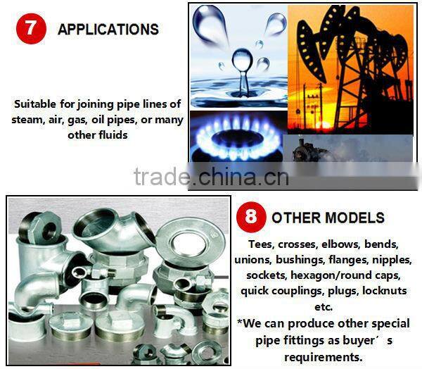 GI malleable cast iron galvanized pipe fittings