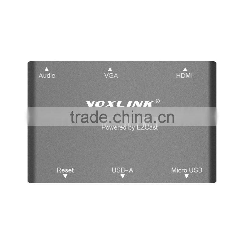 Hot Selling Best Quality VOXLINK Digital AV Adapter With HDMI And VGA+Audio Dual Display Converter Dark Gray
