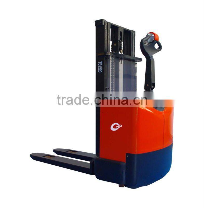 electric stacker with fork reach height 3m