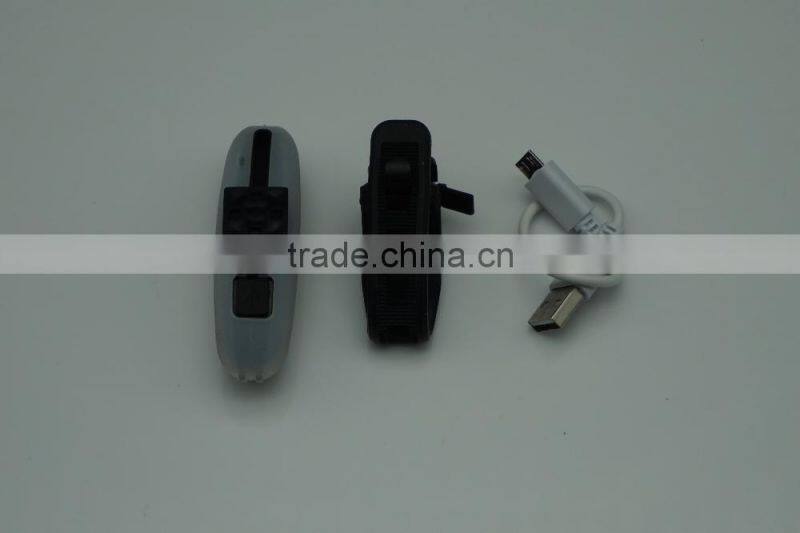 Usb rechargeable silicon bicycle front light,COB white LED