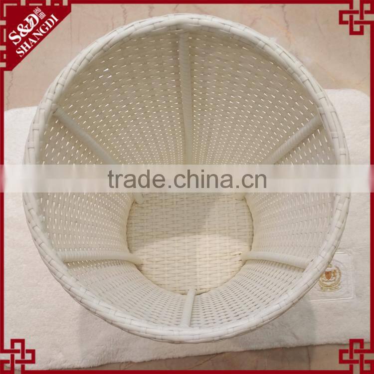 Washable household rattan laundry hamper basket for storage cloths