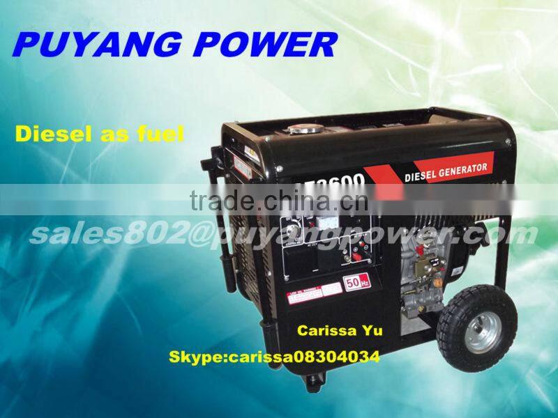 50Hz 5kW Diesel Generator with European Standard plug