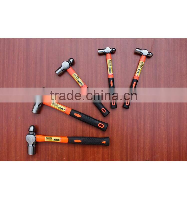 Ball peen hammer with wooden handle