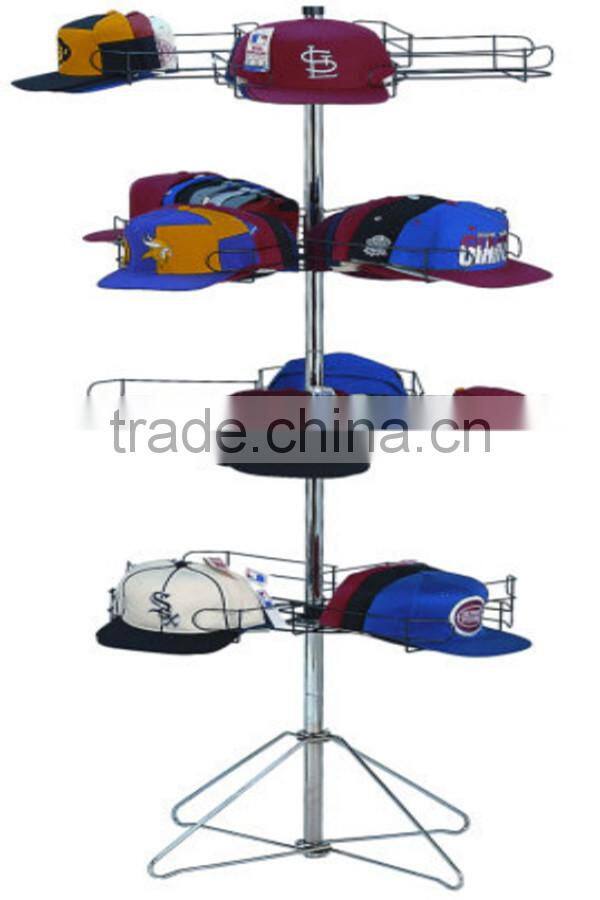 floor stand hat display stand / commercial hat display shelf / hat display rack