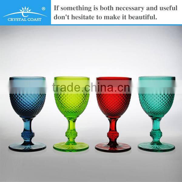 wholesale crystal czech republic diamond shape wine glass; wedding champagne cup; imitation party glassware