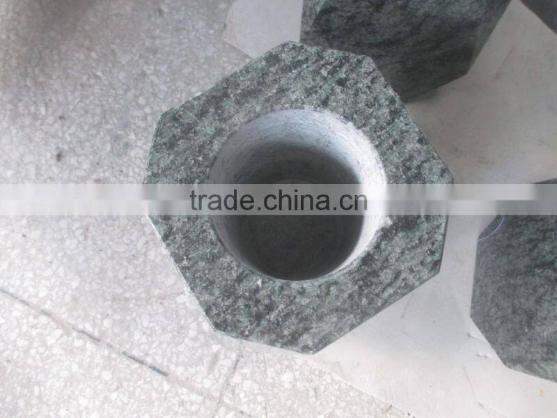 Olive Green Granite tombstone Vase