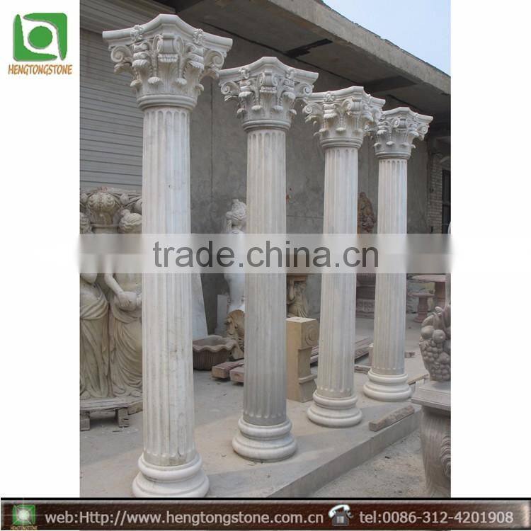 Ornamental Marble Stone Gate Pillar Design
