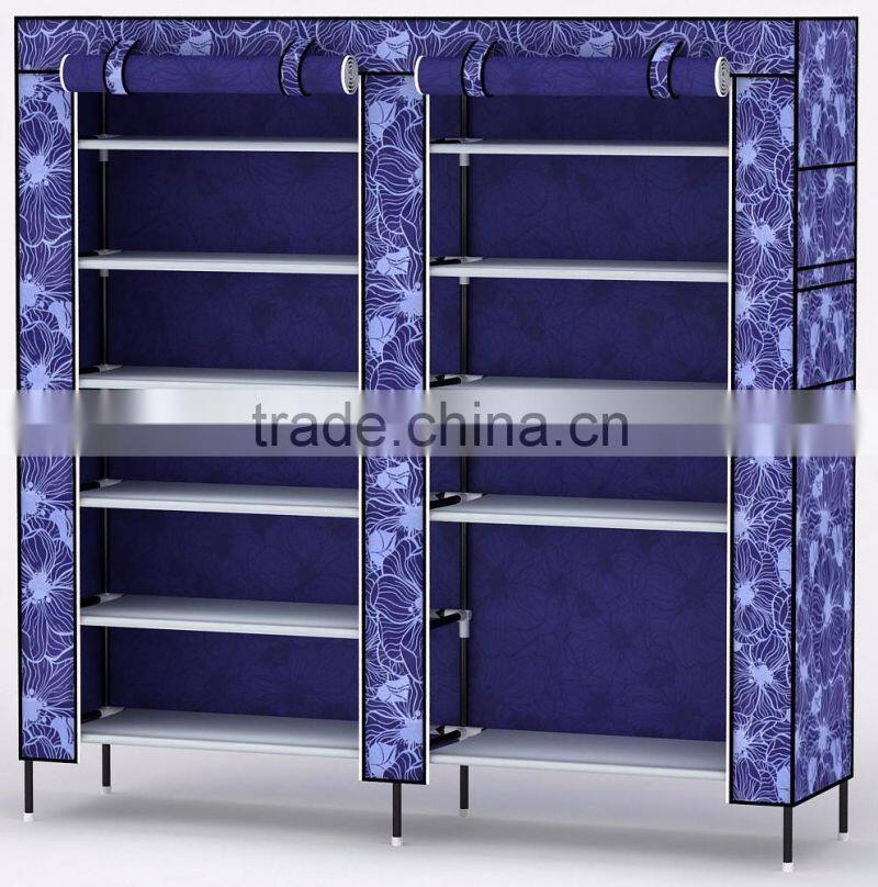 5 Tiers Shoe Rack 20 Pairs Non-woven Fabric Shoe Tower Organizer Cabinet