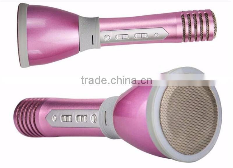 Alibaba wholesale portable Karaoke microphone for Smartphones Bluetooth speaker Portable Wireless Karaoke Microphone