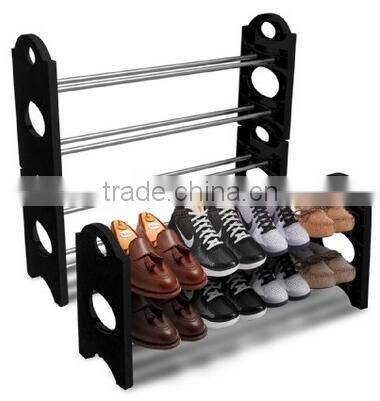 4 Tiers Utility Shoe Rack Shoe Storage Organizer Cabinet