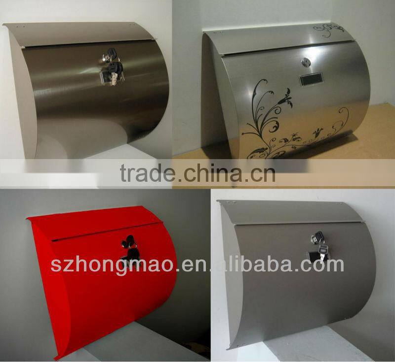 stainless steel wall mounted mailbox